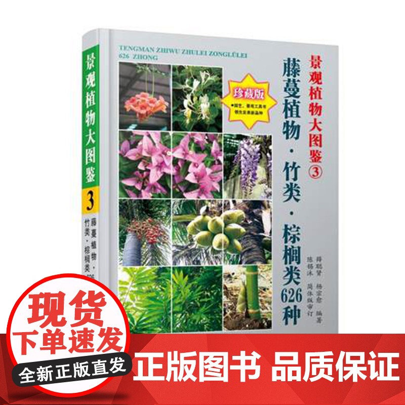 [] 景观植物大图鉴(3)藤蔓植物、竹类、棕榈类626种 景观植物经典力作 新品种 精美图 全物种的工具书 检索超方高清大图