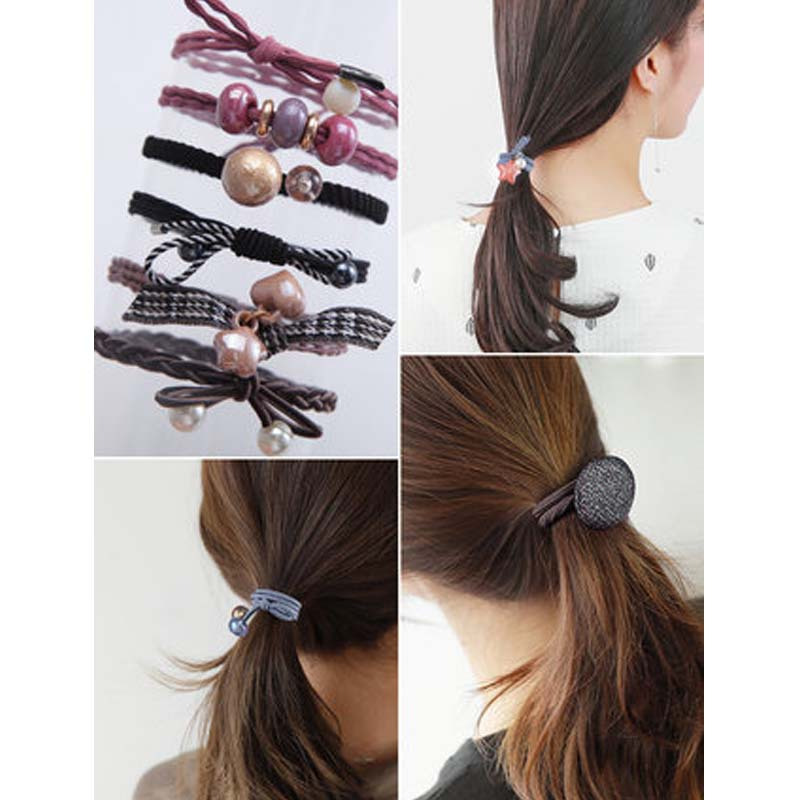 橡皮筋女扎头发绳成人绑头绳韩版可爱小清新简约个性发圈头饰皮套小