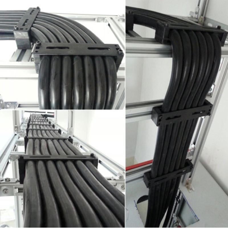 宇启恒飞线缆固线器多功能排线器 理线器钢塑固线器机房走线架排线器100个装黑色135mm