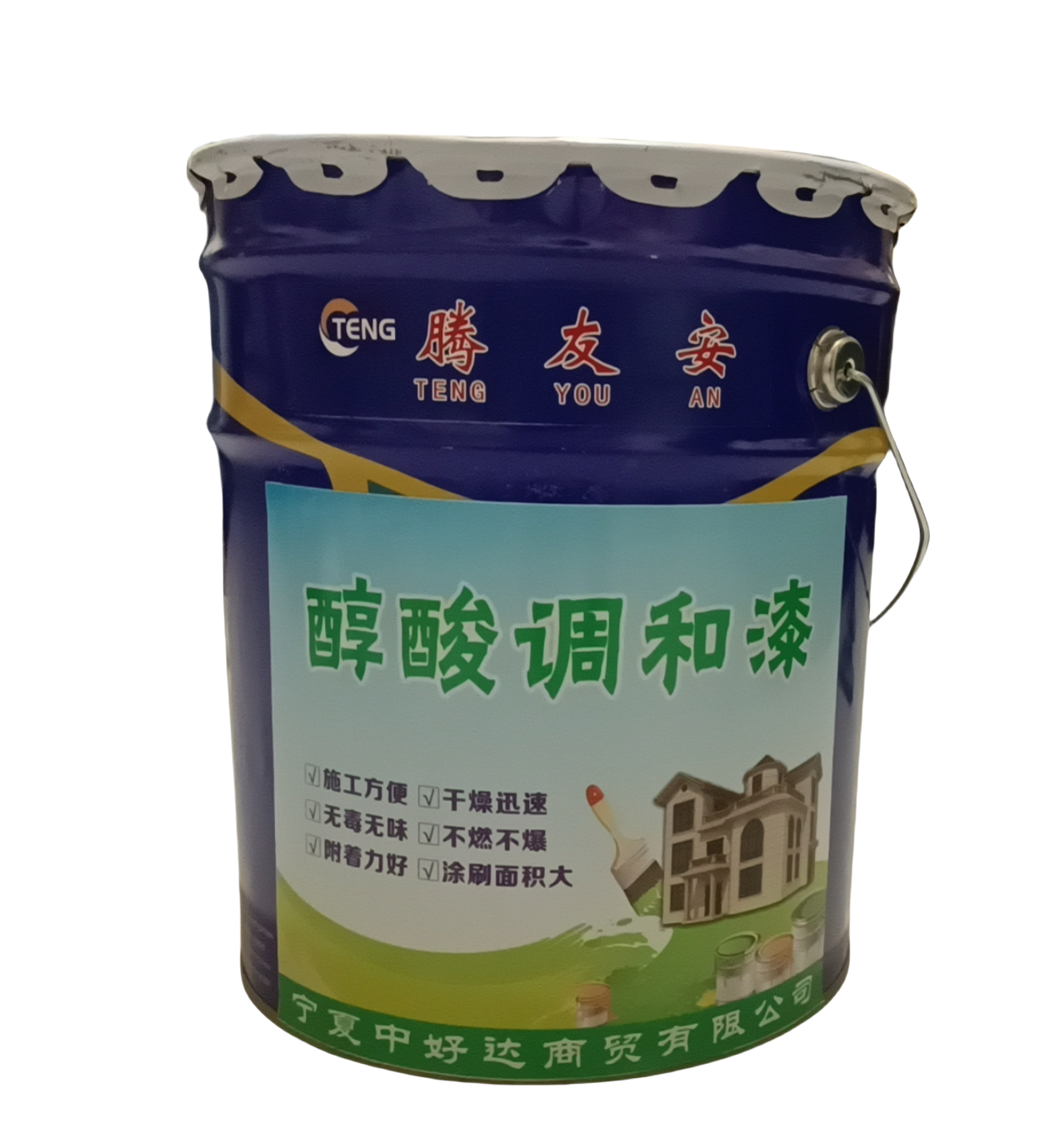 腾友安/醇酸调和漆/白色3公斤/桶高清大图