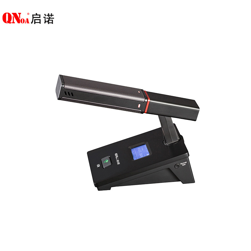 启诺 无线会议麦克风 真分集式一拖四话筒 带充电盒 QN-MW448S 套高清大图
