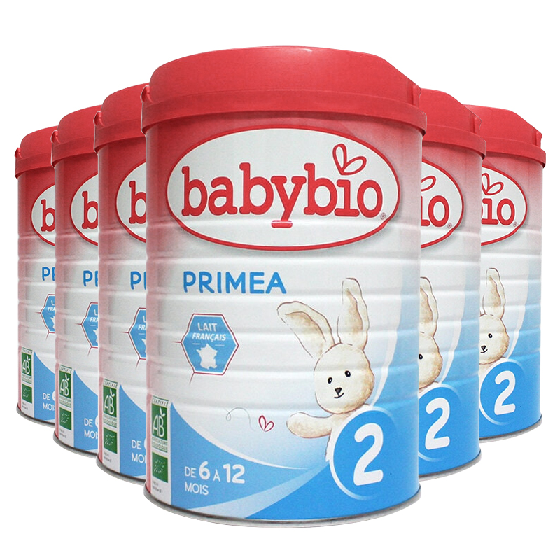 法国 Babybio伴宝乐 有机配方奶粉 标准2段（6-12个月）900g 6罐装