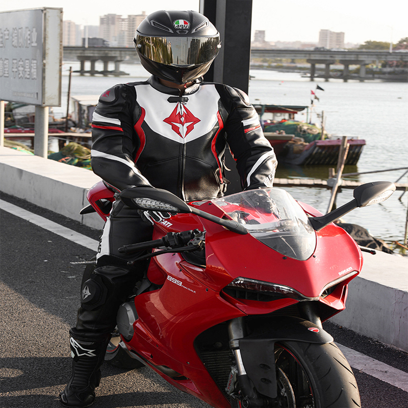 闪电客摩托车服骑行服皮衣套装男女重机赛车冬季保暖骑士防水防摔