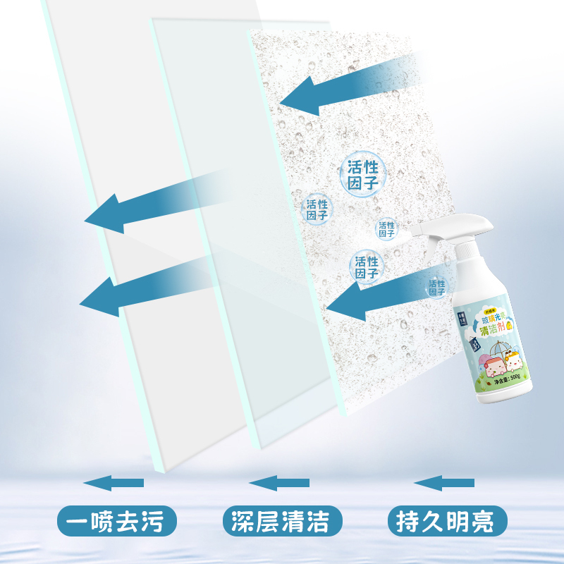 美穗吉家 玻璃光亮清洁剂-500g高清大图