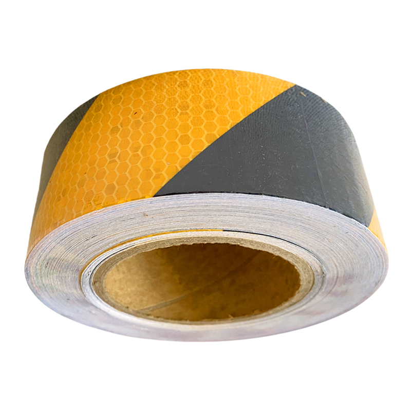 途务 反光警示胶带 黑黄晶格5cm*25m 卷高清大图