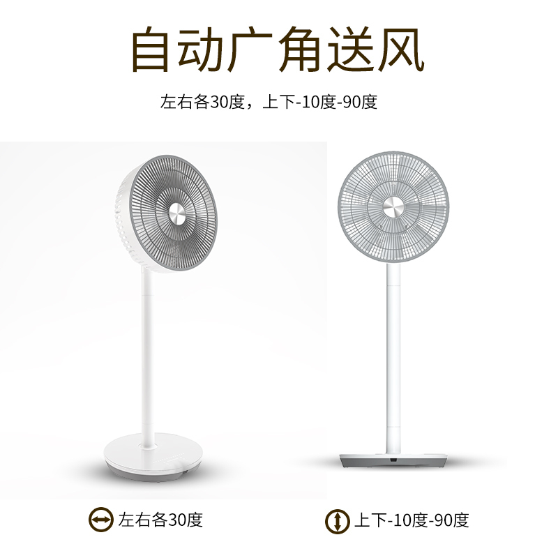 西屋(Westinghouse)电风扇 XWT18 立柱可拆 静音欧扇叶 智能3D直流变频扇