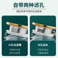 冷水壶玻璃冷泡壶家用扎壶耐高温大容量凉水壶 大号米粒壶 1800ml 加厚型