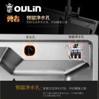 欧琳YG103不锈钢水槽单槽套餐 厨房水槽洗菜盆单槽洗菜池