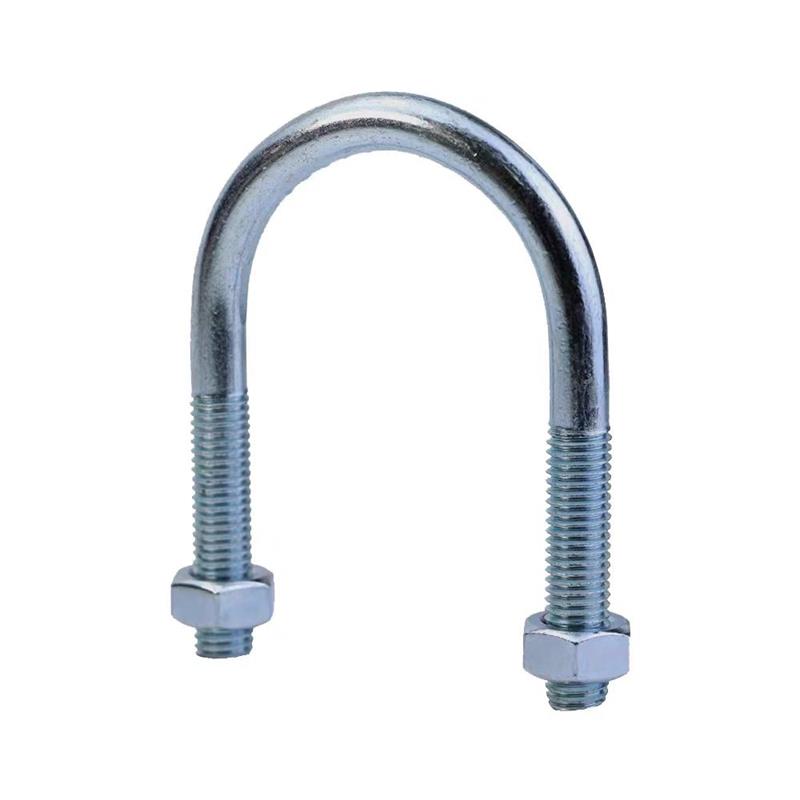 中锦科技 镀锌U型螺栓螺丝加长U形管夹管卡 M6*23*80mm 4.8级 套高清大图