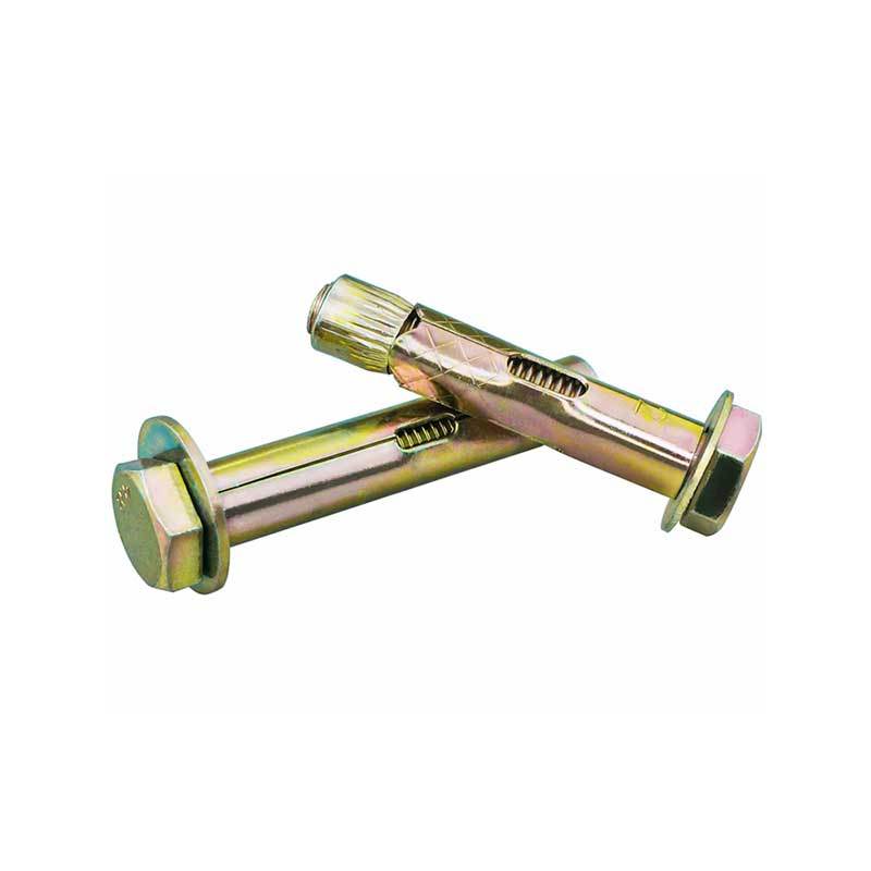 碳钢彩锌膨胀螺丝 爆炸内置式膨胀螺栓拉爆管 M10*120 打孔12MM (100个)