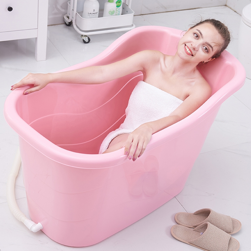 古达加厚成人浴桶家用大号沐浴缸塑料儿童洗澡盆大人洗澡桶泡澡桶全身