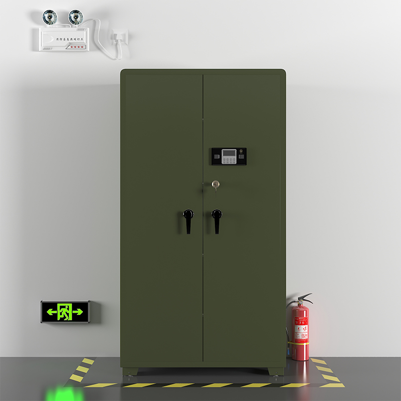 臻远ZY-QXG-010 管制器械存放柜加厚密码锁铁皮柜绿色 1000*500*1800高清大图