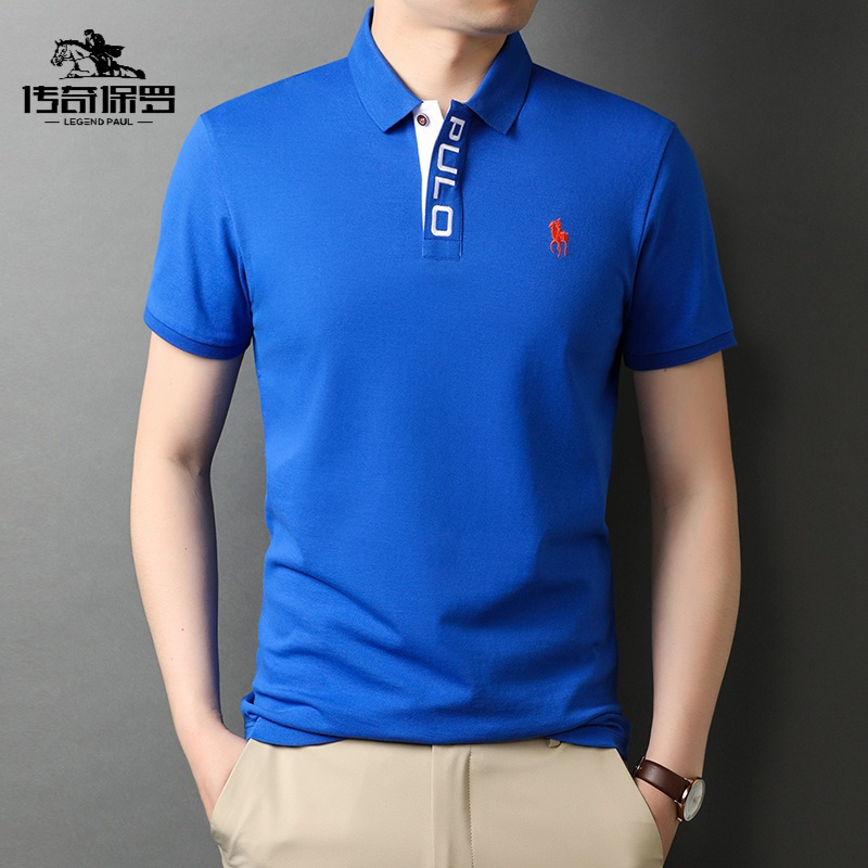 传奇保罗chuanqibaoluo新品保罗polo衫高品质刺绣男士短袖t恤翻领商务