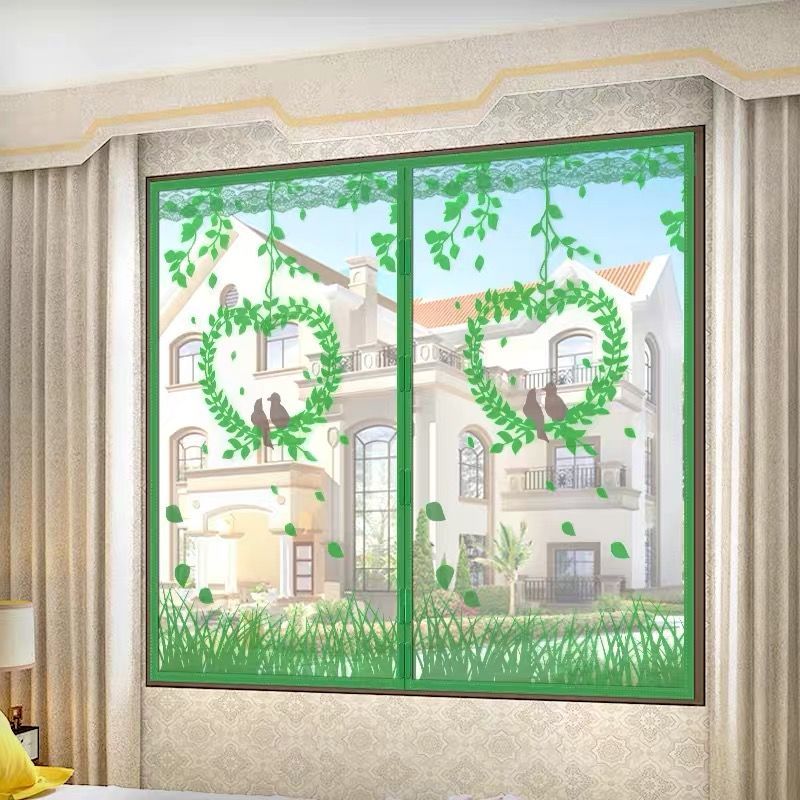 免穿纱窗门定做魔术贴防蚊纱窗纱窗高档窗帘加密防蚊磁性纱窗门帘