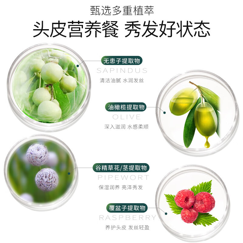 滋源 无患子保湿滋养洗发水无硅油补水柔顺防毛躁洗头水中干性535ml单瓶高清大图