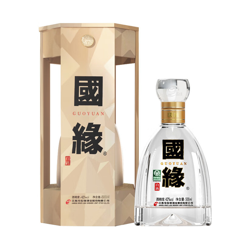 今世缘国缘四开浓香型白酒42度500ml*1瓶 单瓶装 商务纯粮食酒喜宴会送礼高清大图