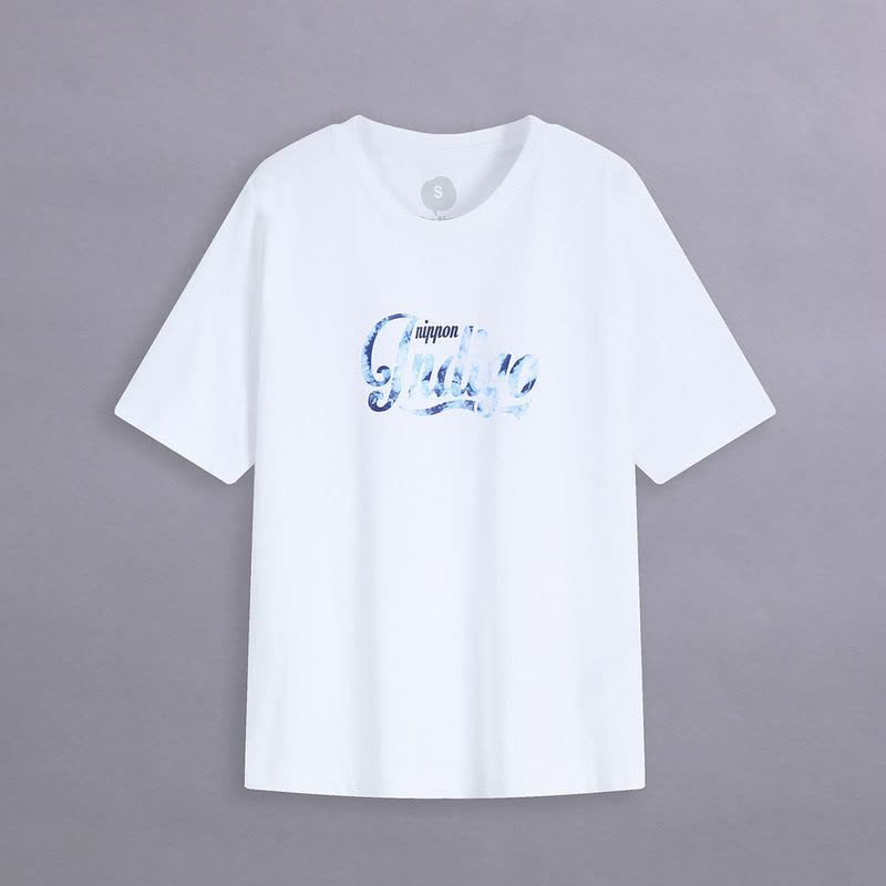 堡狮龙新款女装印花白色T恤女宽松短袖女2020年夏季620810300 XL 010漂白色图片