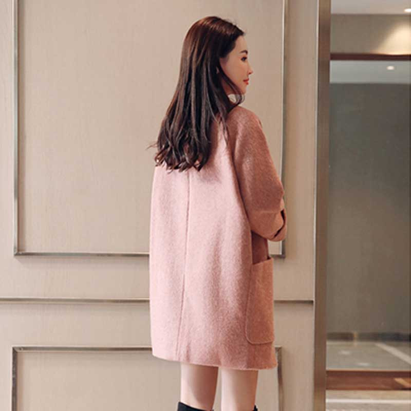 2017年新款女装 2018冬装厚泥子衣服中长款韩版离子毛呢外套大衣