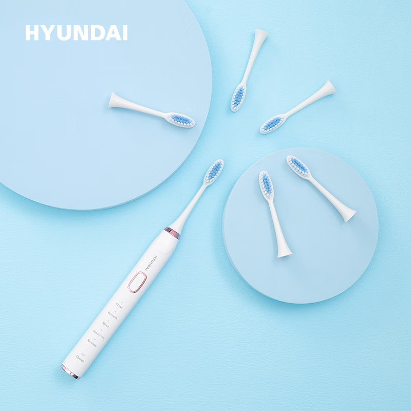 HYUNDAI 智能超声波电动牙刷&全身水洗电动剃须刀 商务套装 YT805高清大图