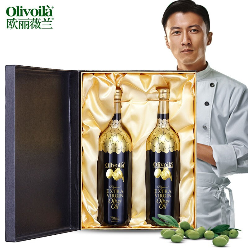 欧丽薇兰 Olivoilà 食用油 高多酚特级初榨橄榄油750ml*2(礼盒)
