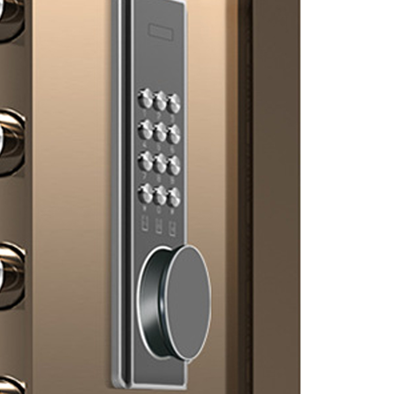 臻远 ZY40618097 小型保险柜密码保险箱全钢防盗保管箱 45cm咖色电子密码款高清大图