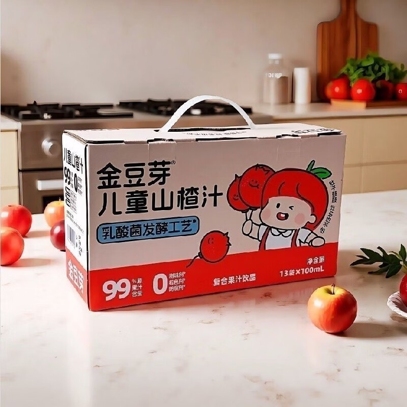 金豆芽儿童山楂汁(100ml*13袋礼盒款)