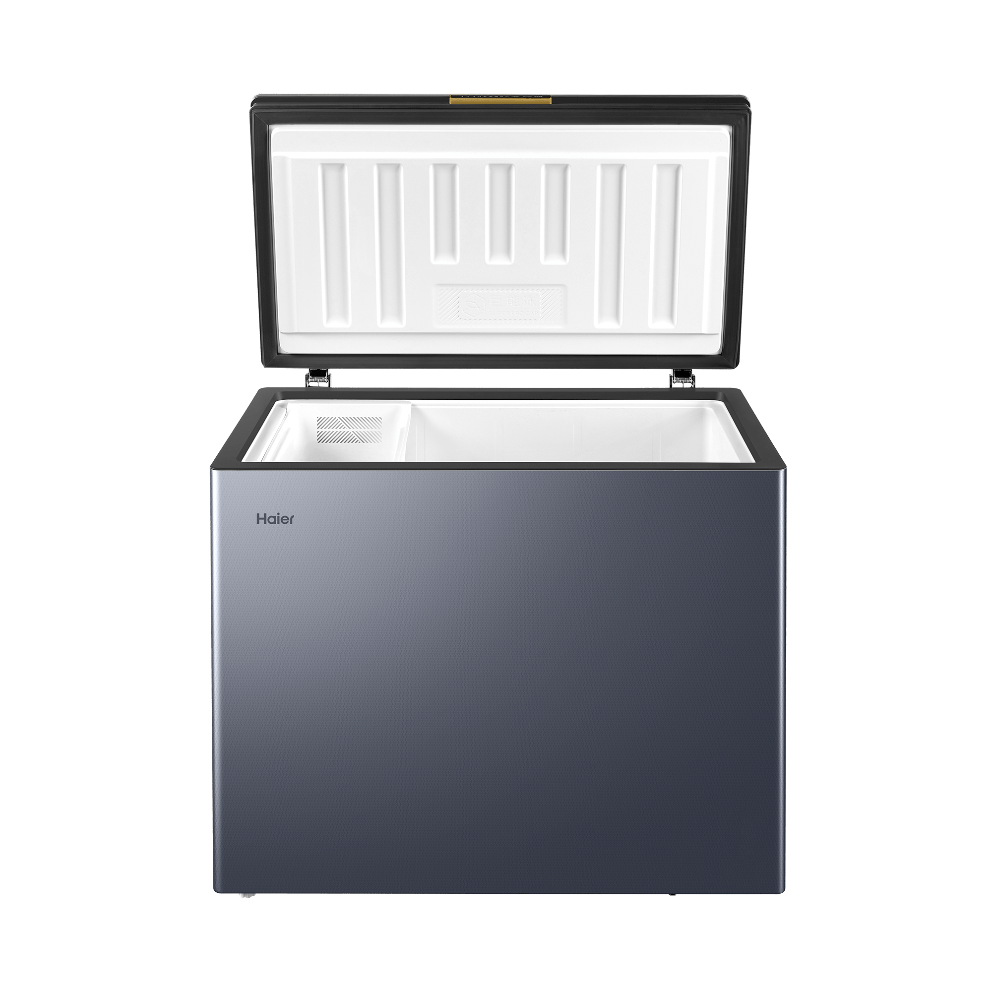 海尔(Haier)201升家用卧式冰柜冷柜小冰箱 双翼驭风鲜冻科技+双变频科技 黑金净化BC/BD-201WGHEDG1高清大图