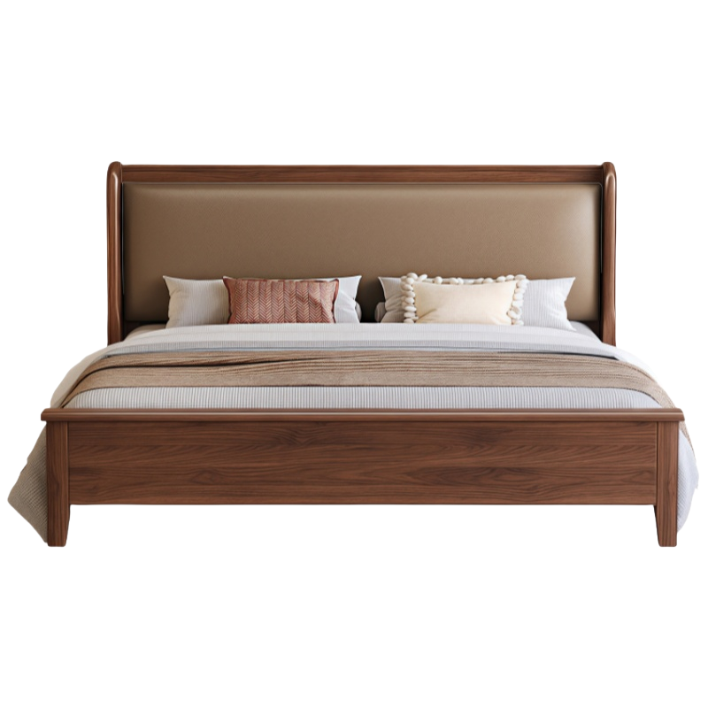 蕃蒂实木床1.8米张高清大图