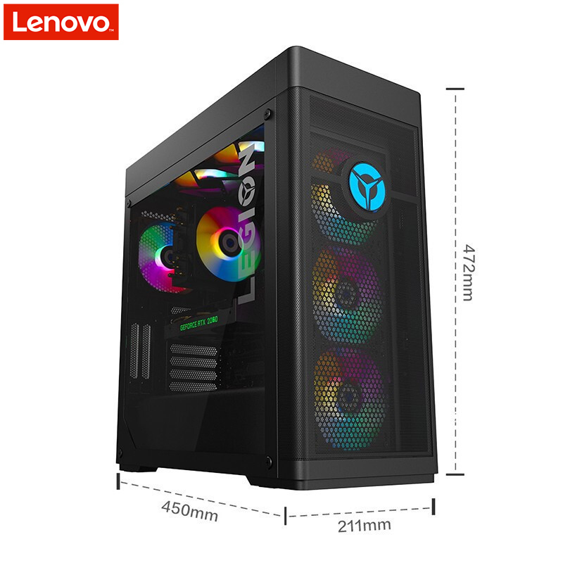 联想(Lenovo)拯救者刃9000K游戏台式电脑(i9-10900K 64GB 4TB+2TB固态 RTX2070Super 8G独显)S28U 28英寸4K显示器