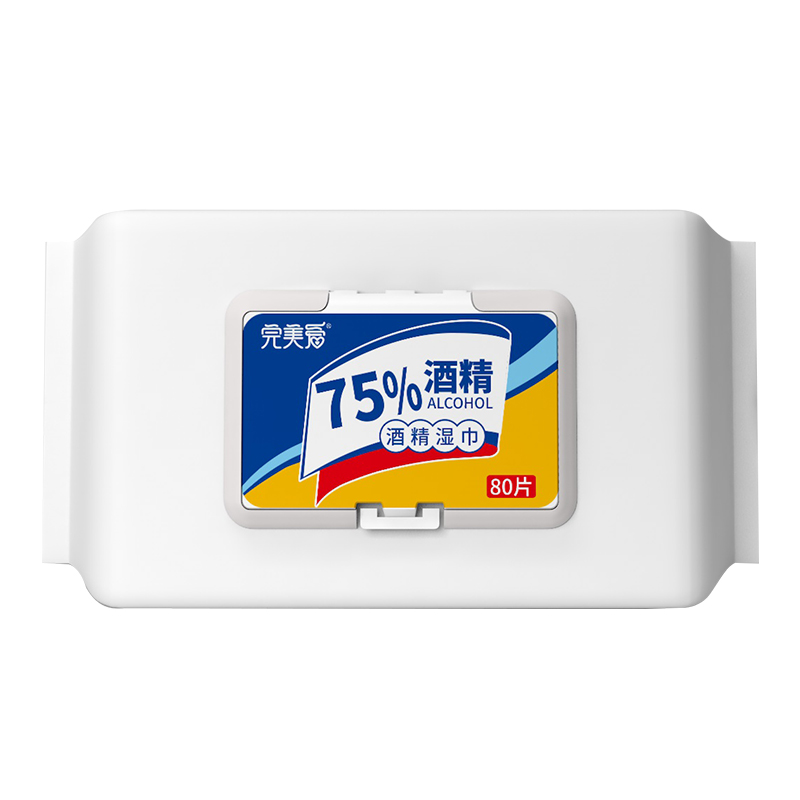 完美爱75%酒精湿巾80片*3包高清大图