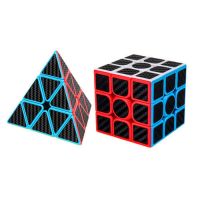 魔域碳纤维二3三阶4四异形金字顺滑比赛套装初学者玩具|碳纤维金字塔+碳纤维3阶 赠2号润滑油(日常保养)