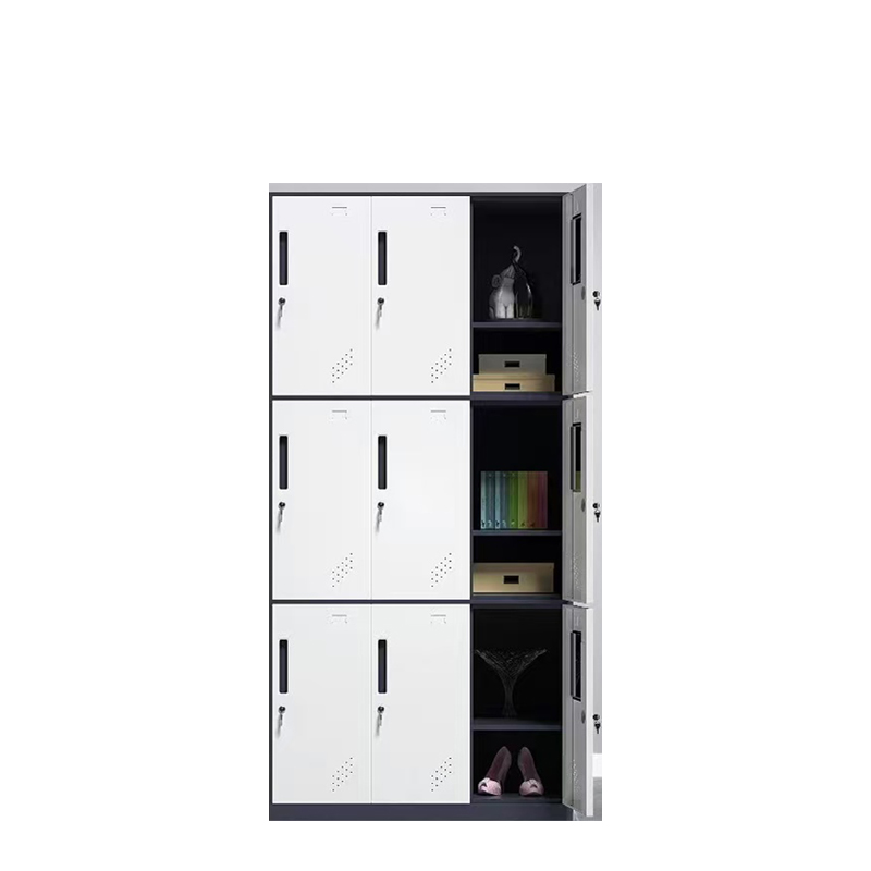 佳美良品 灰白套色九门更衣柜 B021/台高清大图