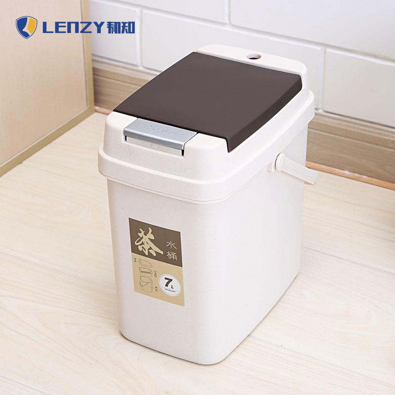 LENZY 韧知 茶渣桶 弹盖7L 个高清大图