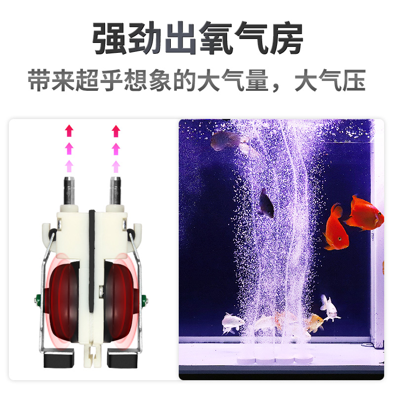 增氧泵养鱼氧气泵鱼缸增氧机打氧机小型家用加充氧泵高清大图