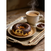 老亚牌巧克力夹心甜甜圈蛋糕糕点