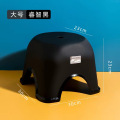 家时光塑料矮凳 黑色1个大号