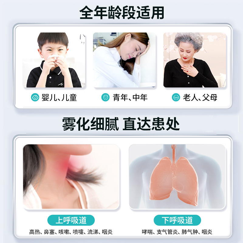 富林/Folee压缩式雾化器儿童家用雾化机器婴幼儿成人医用医疗喷雾器口吸便携式