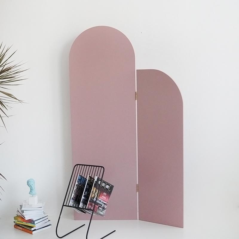 屏风风木质屏风样板间屏风隔断玄关折屏屏風 姜黄色高清大图