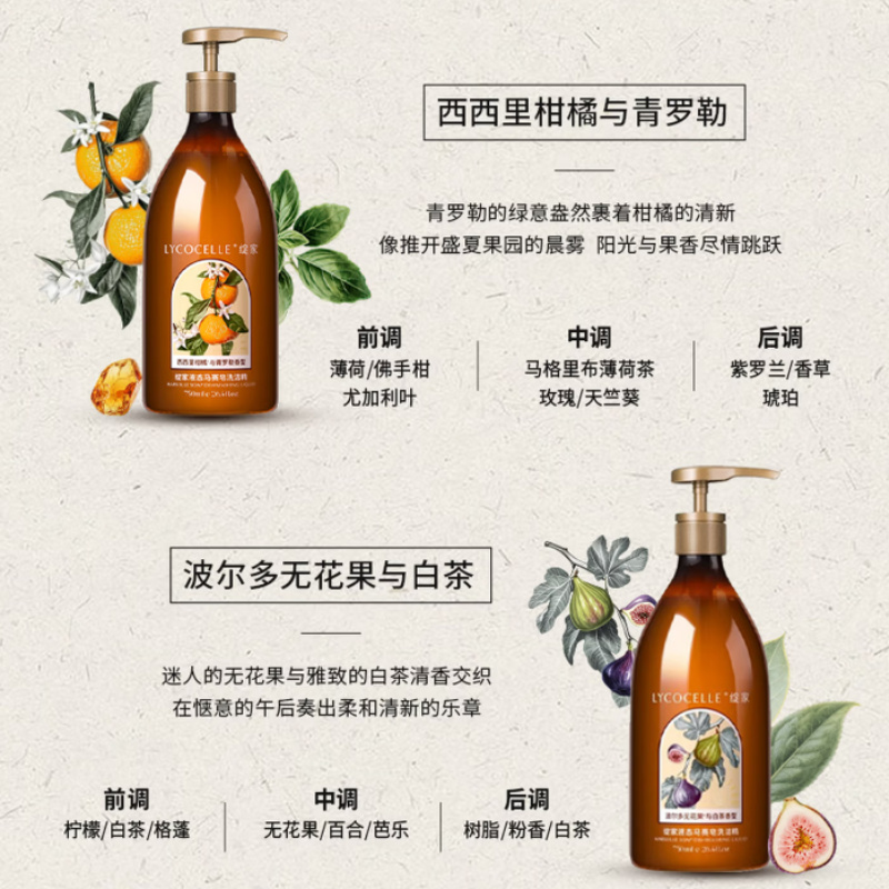 绽家马赛皂洗洁精750ml 柑橘与青罗勒 食品级去油污A类餐具果蔬通用高清大图