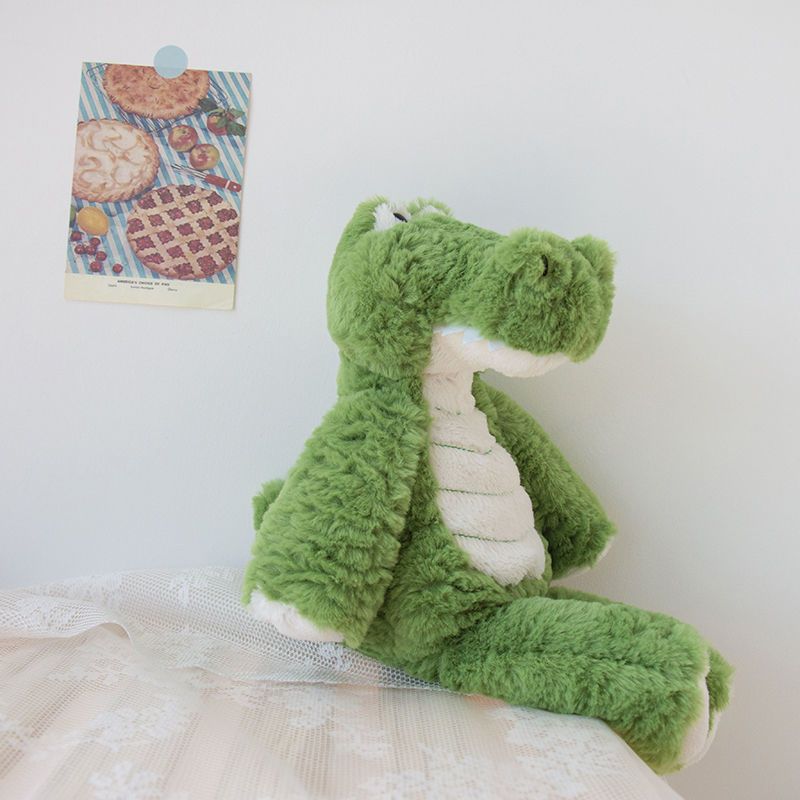 治愈系玩偶鳄鱼公仔绿色恐龙毛绒玩具呆萌可爱陪睡娃娃女生日礼物绿色