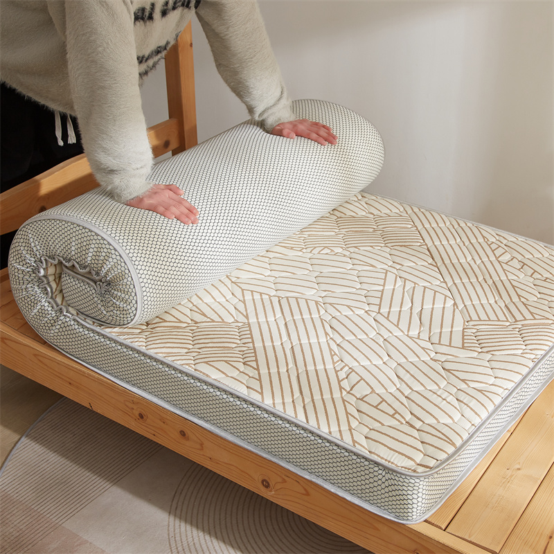天山柔加厚磨毛亲肤棉床垫 金色线条 120*200cm+6cmCD04SE2404176