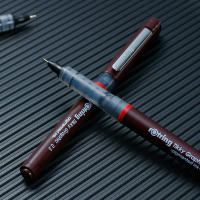 红环(rOtring)针管笔 绘图笔直液式 0.4mm黑墨水手绘勾线描边漫画笔Tikky系列