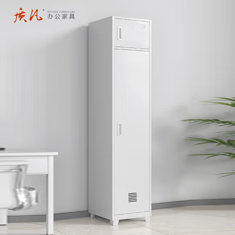 质凡 宿舍衣柜 单门铁皮柜/ZF-NWG001/2000*450*500mm高清大图