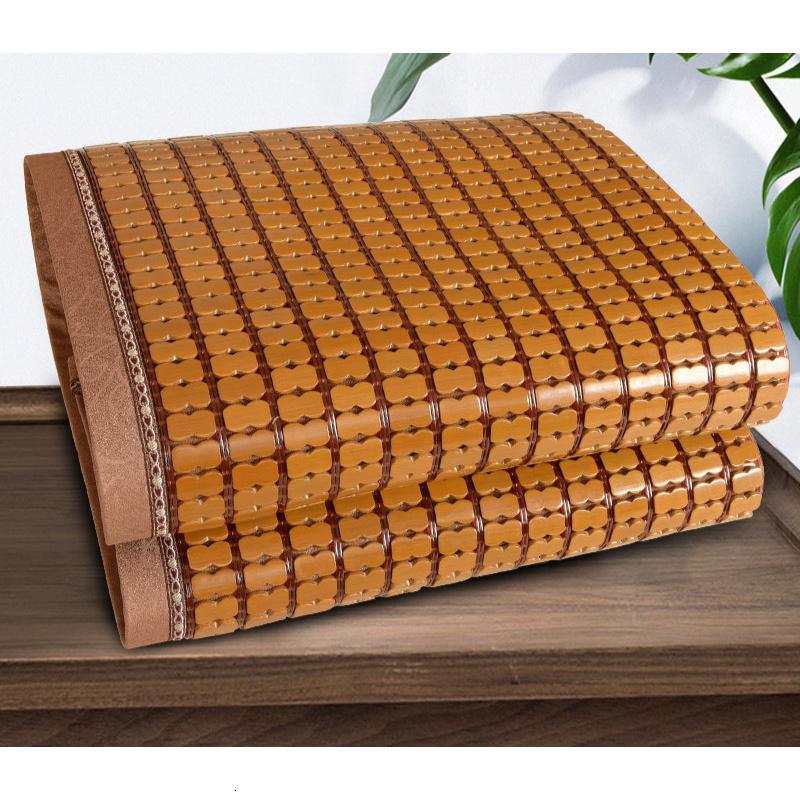 美帮汇凉席夏季碳化麻将席1.8m床垫1.5m折叠双人床窄包边竹麻将凉席高清大图