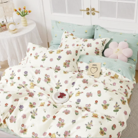 吉祥三宝纯棉四件套 1.0-1.2米床（三件套） 小花熊