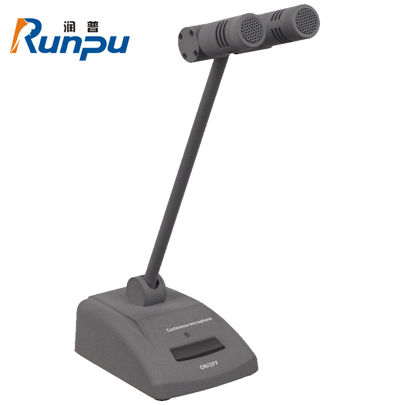 润普(Runpu) RP-YX732T国产化视频会议麦克风双电容式超心型指向双管鹅颈话筒专业演出舞台主持桌面麦克风