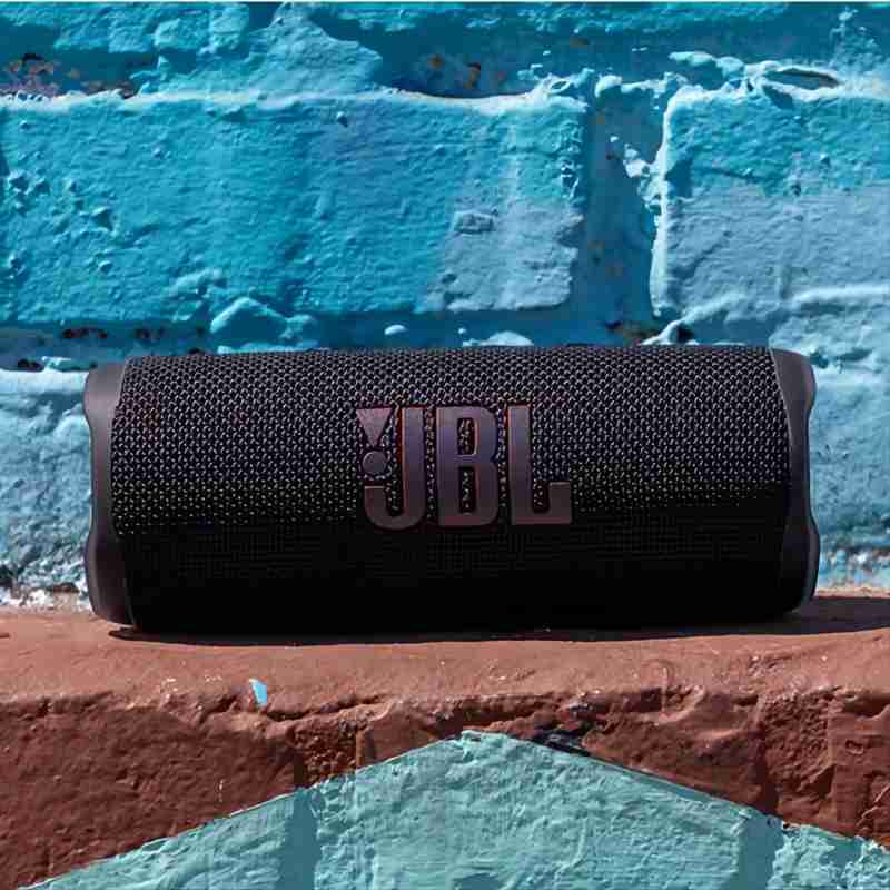 JBL FLIP6 音乐万花筒六代 便携式蓝牙音箱 低音炮 防水防尘设计 多台串联 赛道扬声器 金属黑