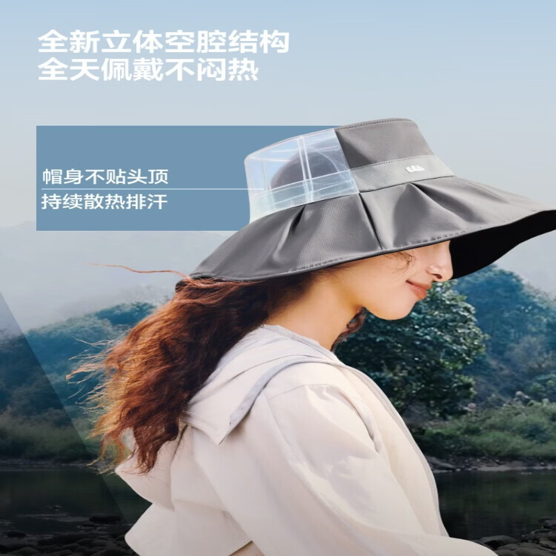 蕉下(BENEUNDER) 遮阳帽 BM507 UPF100+环绕式遮光头面颈部防护 1顶高清大图