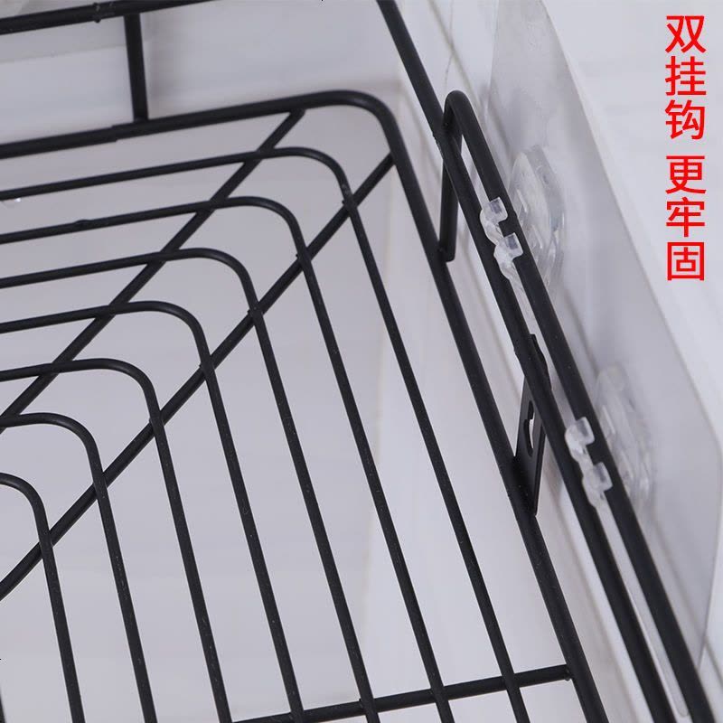 【免打孔无痕】浴室卫生间厨房置物架三角架厕所洗手间三角收纳架 白色 大号三角架+长方形（双钩免打孔）图片