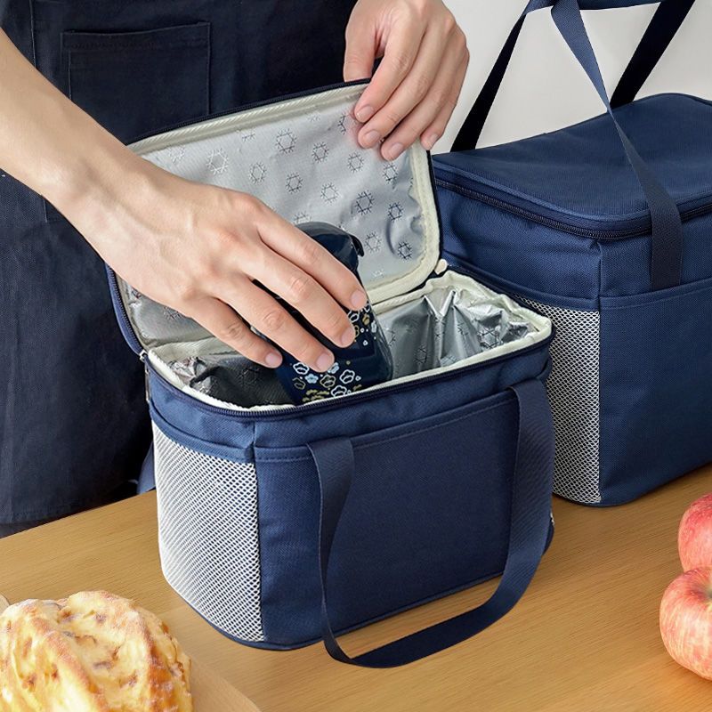 保温袋便当袋手提包铝箔加厚大号大容量装带饭袋饭包饭盒袋子手提